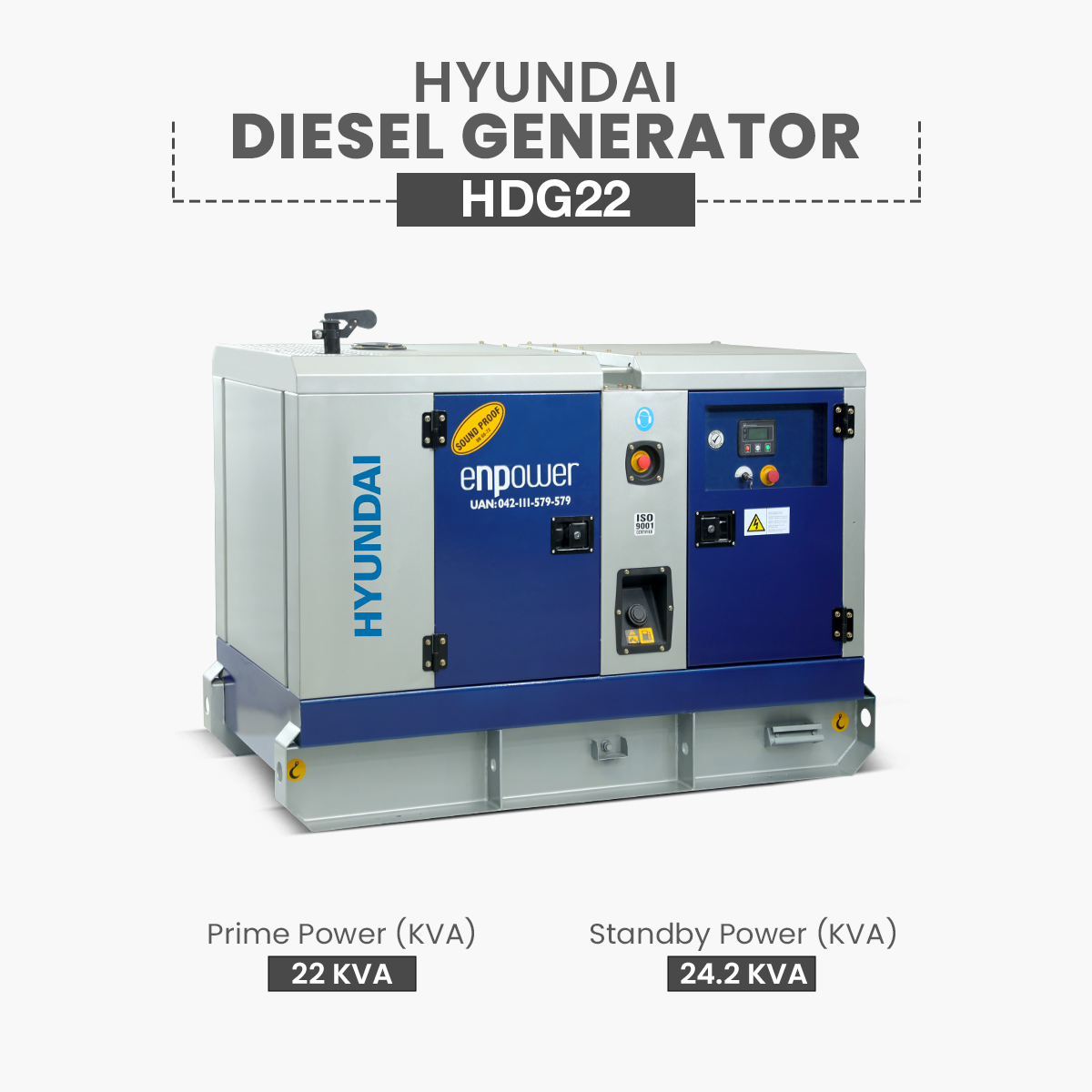 HDG22 HDG22 - 22 KVA - Hyundai - Image 1